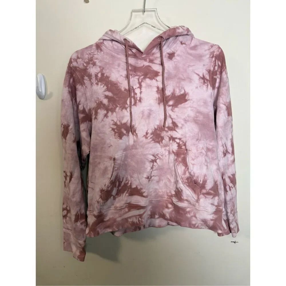 Athleta Sundown Tue Dye Hoodie Crystal Dye Palermo Pink Large